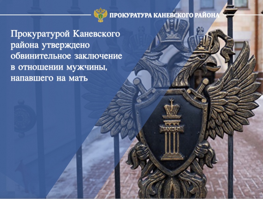 Прокуратурой Каневского района утверждено обвинительное заключение в отношении мужчины, напавшего на мать