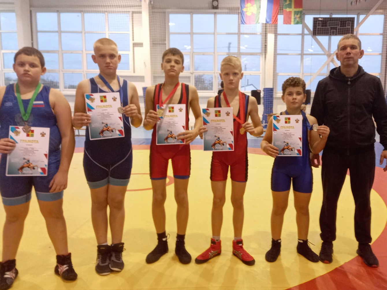 Каневские спортсмены стали призерами в первенстве Красноармейского района по вольной борьбе