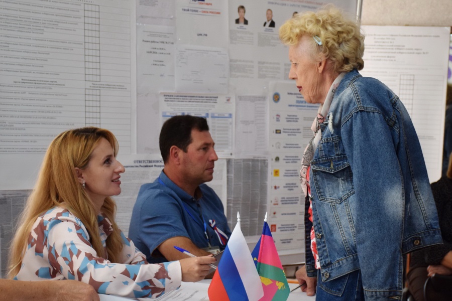 Активно голосуют жители станицы Новодеревянковской