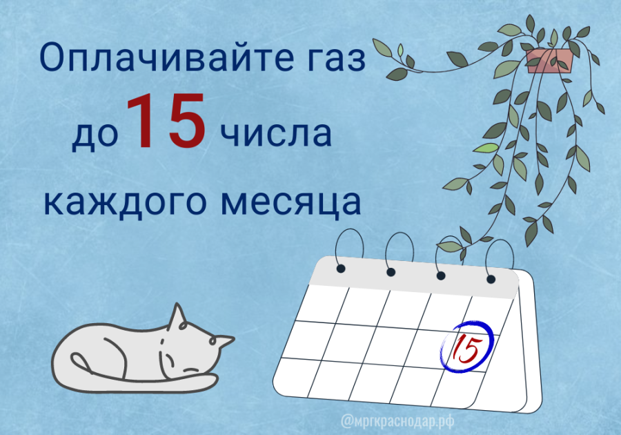 С 1 марта установлен новый срок оплаты газа
