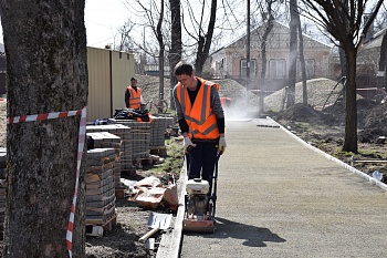 Парк 300-летия Кубанского казачьего войска готов уже на двенадцать процентов