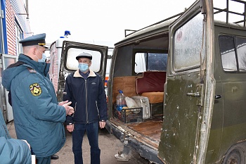 Смотр техники спецслужб прошел в Каневской в рамках командно-штабных учений