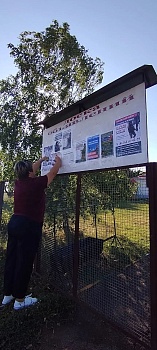 Члены УИК размещают объявления