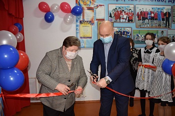 После капитального ремонта в тринадцатой школе станицы Привольной открыли спортзал