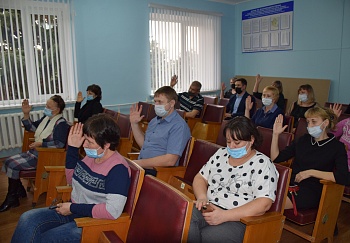 О проделанной работе за год отчитались главы Стародеревянковского, Красногвардейского, Привольненского и Челбасского сельских поселений