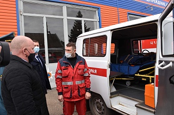Смотр техники спецслужб прошел в Каневской в рамках командно-штабных учений