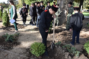 Еще одна аллея памяти появилась в парке 300-летия Кубанского казачьего войска