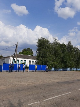 Тренировка по эвакуации граждан из помещения для голосования